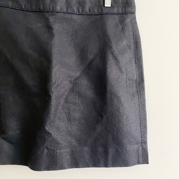 J. Crew Factory Midnight Blue Metallic Jacquard Nori Mini Skirt, Size 10 - Picture 7 of 8